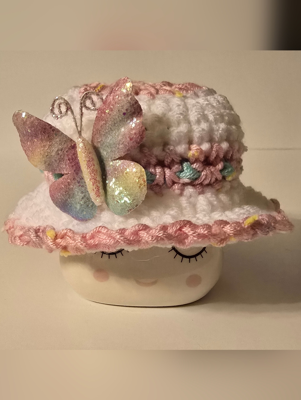 Spring Butterfly Marshmallow Mug Hat